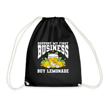 Lemonade Vendor Lemon Juice Lemonade Stand - Drawstring Bag - black - Front