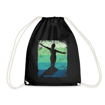 Synchronized Water Diver High Diver - Drawstring Bag - black - Front