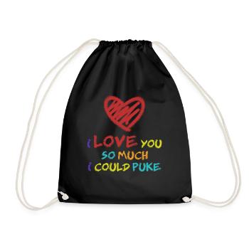Valentine's day joke - Drawstring Bag - black - Front