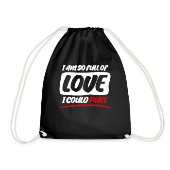 Saint-Valentin petite amie coeur amour - Sac de sport léger - noir - Devant