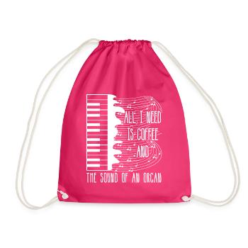 Organist Organ Player Church Music - Drawstring Bag - fuchsia - Front