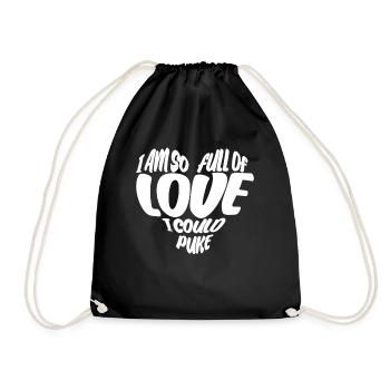 Coeur de petite amie de la Saint-Valentin - Sac de sport léger - noir - Devant