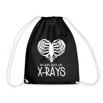 Radiography Radiography X-ray - Drawstring Bag - black - Front