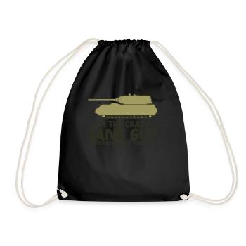tank battle tank tank track - Drawstring Bag - black - Front