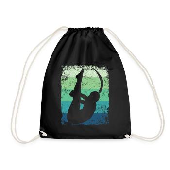 Synchronized Water Diver High Diver - Drawstring Bag - black - Front