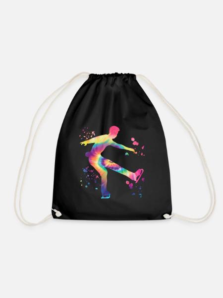 Eiskunstläufer Schlittschuhlaufen Eiskunstlauf - Turnbeutel - Schwarz