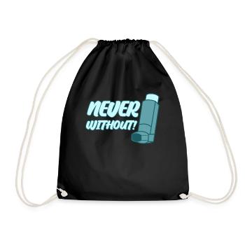 Inhalateur d’asthme asthmatique sifflant - Sac de sport léger - noir - Devant
