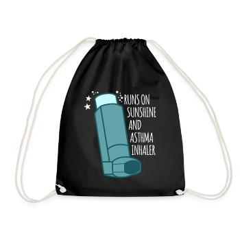 Inhalateur pour asthme asthmatique - Sac de sport léger - noir - Devant