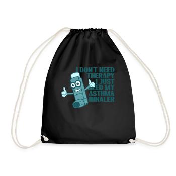 Inhalateur d’asthme Blague Asthmatiques Asthmatique - Sac de sport léger - noir - Devant