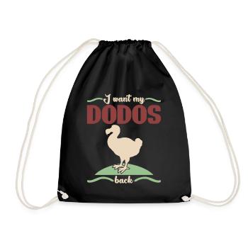 Dodo Dodos - Drawstring Bag - black - Front