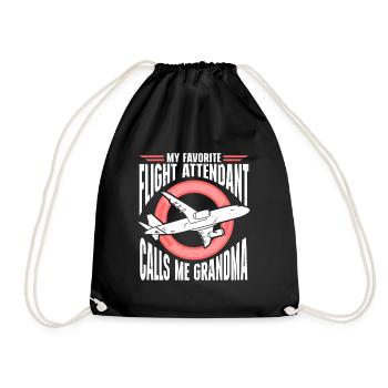Ne m’oblige pas à utiliser ma voix d’hôtesse de l’air - Sac de sport léger - noir - Devant