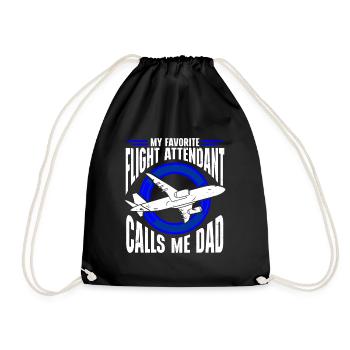 Ne m’oblige pas à utiliser ma voix d’hôtesse de l’air - Sac de sport léger - noir - Devant