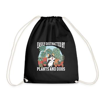 Gardening, Gardener, Horticulture, Plants Dogs - Drawstring Bag - black - Front