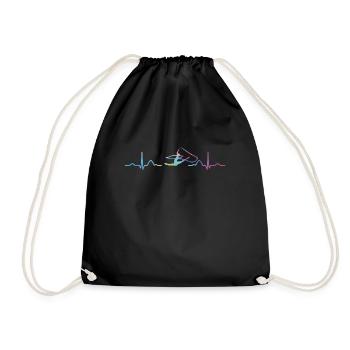 ratGymnaste avec bande de gymnastique rythmique - Sac de sport léger - noir - Devant