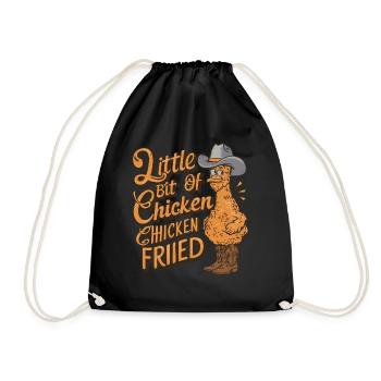 Un peu de poulet frit - Sac de sport léger - noir - Devant
