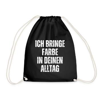 Ich Bringe Farbe Maler Papa Lackierer - Turnbeutel - Schwarz - Vorne