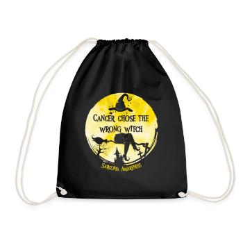 Cancer Witch Yellow Sarcoma Awareness - Drawstring Bag - black - Front