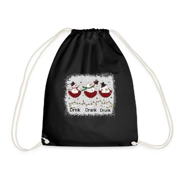 Boire Drunk Bonhomme de neige Boire l’équipe - Sac de sport léger - noir - Devant