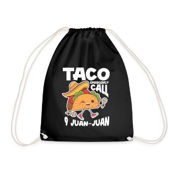 Taco drôle - Sac de sport léger - noir - Devant