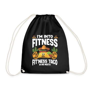 Taco drôle - Sac de sport léger - noir - Devant