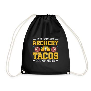 Taco drôle - Sac de sport léger - noir - Devant
