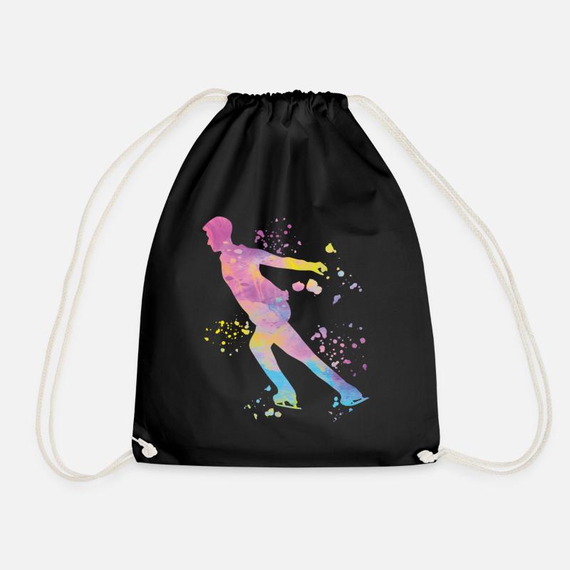 Eiskunstläufer Schlittschuhlaufen Eiskunstlauf - Turnbeutel - Schwarz