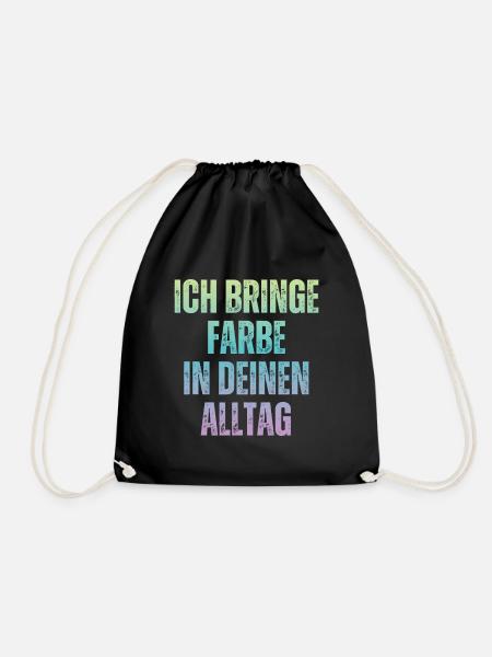 Ich Bringe Farbe Maler Papa Lackierer - Turnbeutel - Schwarz