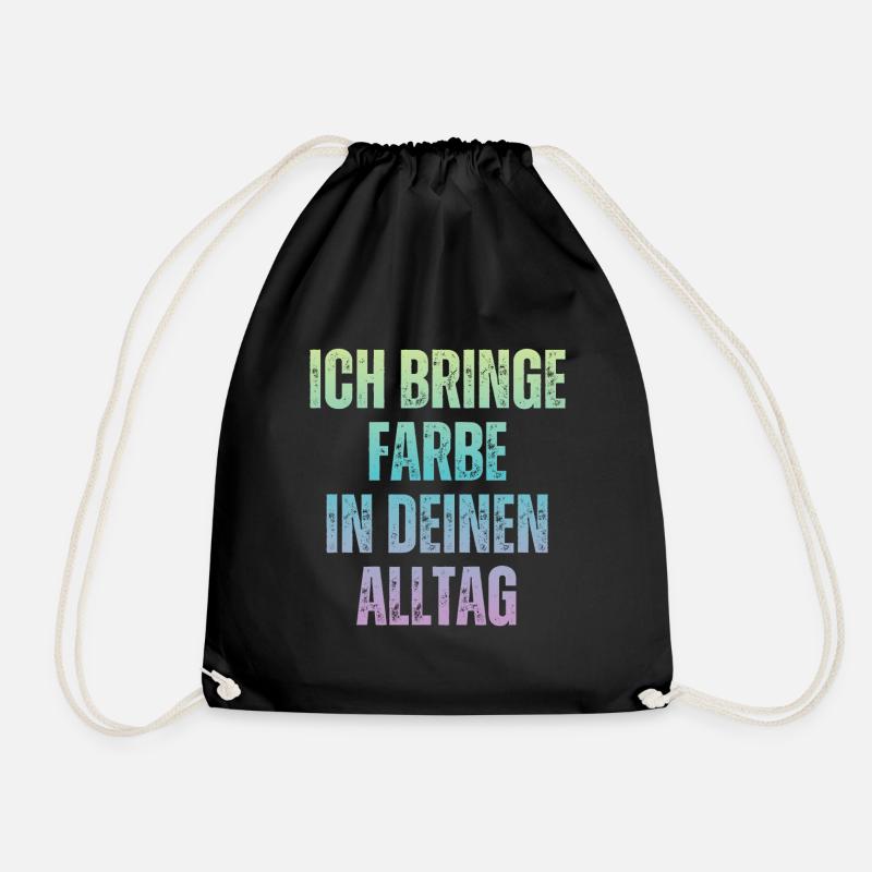 Ich Bringe Farbe Maler Papa Lackierer - Turnbeutel - Schwarz