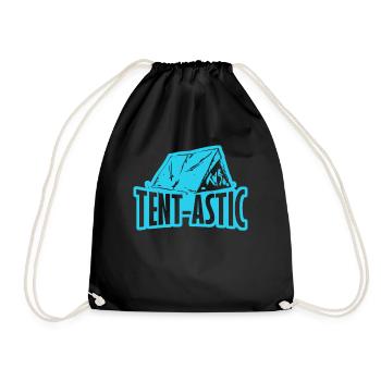 Camping Hiking Outdoor Tent - Drawstring Bag - black - Front