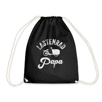 Lastenrad Papa Retro Fahhrad Cargobike - Turnbeutel - Schwarz - Vorne