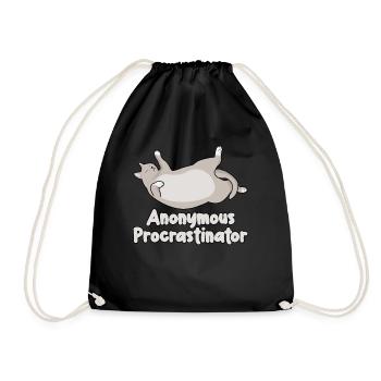 Cat Procrastinators Procrastinating Cats - Drawstring Bag - black - Front
