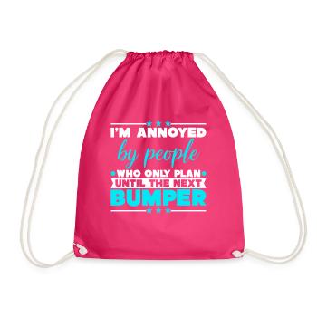 Traffic Rush Hour Driver Commuting - Drawstring Bag - fuchsia - Front