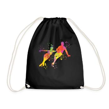 Figure Skater Ice Skating Figure Skating - Drawstring Bag - black - Front