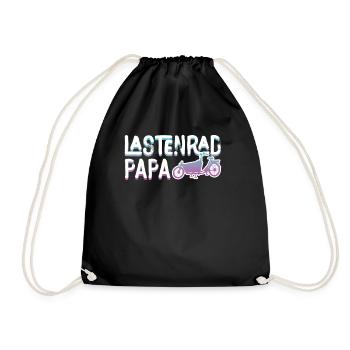 Lastenrad Papa Retro Fahhrad Cargobike - Turnbeutel - Schwarz - Vorne