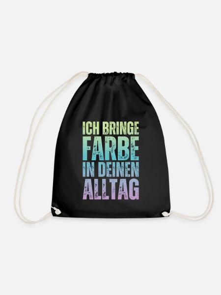 Ich Bringe Farbe Maler Papa Lackierer - Turnbeutel - Schwarz