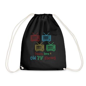Télévision rétro des années 90 des années 80 - Sac de sport léger - noir - Devant