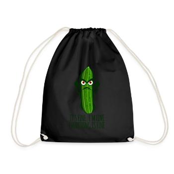 Cucumber Everything is fine - Turnbeutel - Schwarz - Vorne