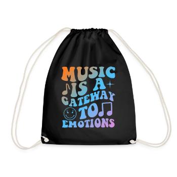 Music Is A Gateway To Emotions - Turnbeutel - Schwarz - Vorne
