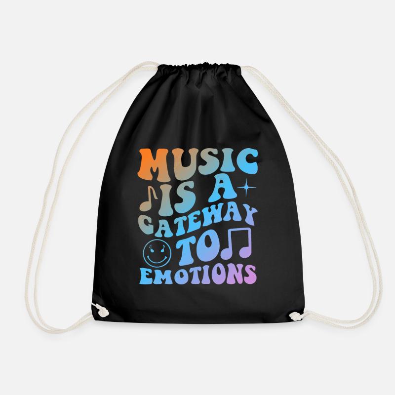 Music Is A Gateway To Emotions - Turnbeutel - Schwarz