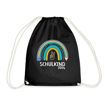 Start of school enrollment school child 2024 - Drawstring Bag - black - Front