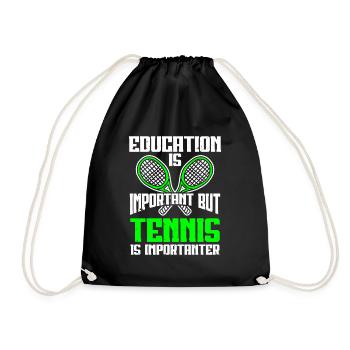 Tennis Art Retired Tennis Player Racket - Turnbeutel - Schwarz - Vorne
