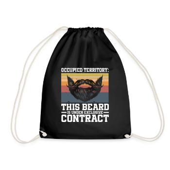 Beard Saying Bearded Father Husband - Drawstring Bag - black - Front