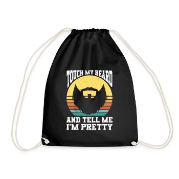 Beard Saying Bearded Father Husband - Drawstring Bag - black - Front