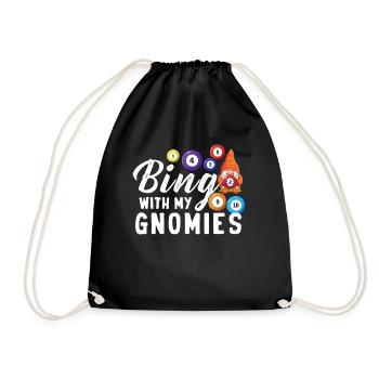 Bingo avec mes gnomies Bingo drôle - Sac de sport léger - noir - Devant