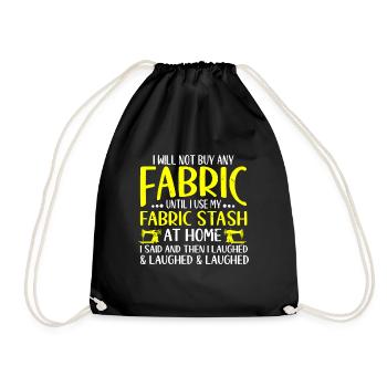 Quilting - Drawstring Bag - black - Front