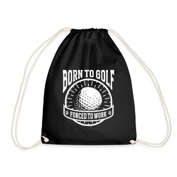 Golf Golfer - Drawstring Bag - black - Front
