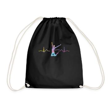 Rhythmic gymnastics - Drawstring Bag - black - Front
