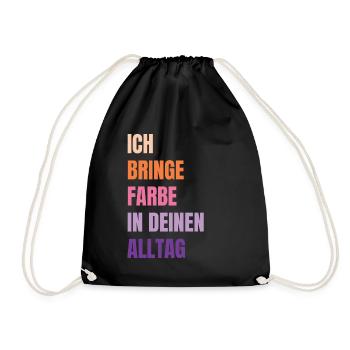 J’amène Peintre de peinture Papa Vernisseur - Sac de sport léger - noir - Devant