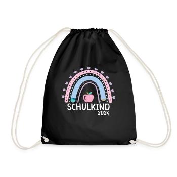 Start of school enrollment school child 2024 - Drawstring Bag - black - Front