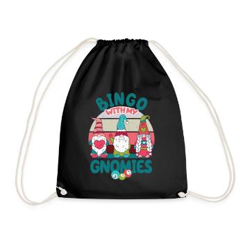 Bingo avec mes gnomies Bingo amusant - Sac de sport léger - noir - Devant